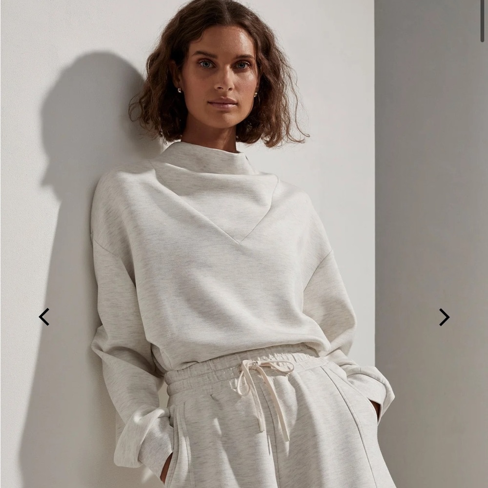Varley Betsy Sweat Sweatshirt Ivory Marl